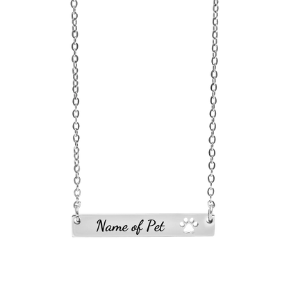 CutoutPawBarNecklace_Front_StainlessSteel