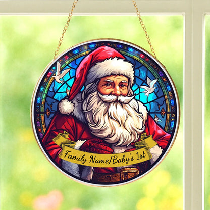 Stained Glass Wintery with Scroll