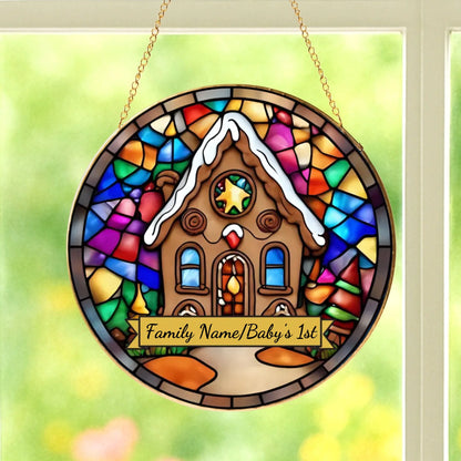 Stained Glass Wintery with Scroll